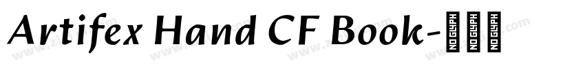 Artifex Hand CF Book字体转换